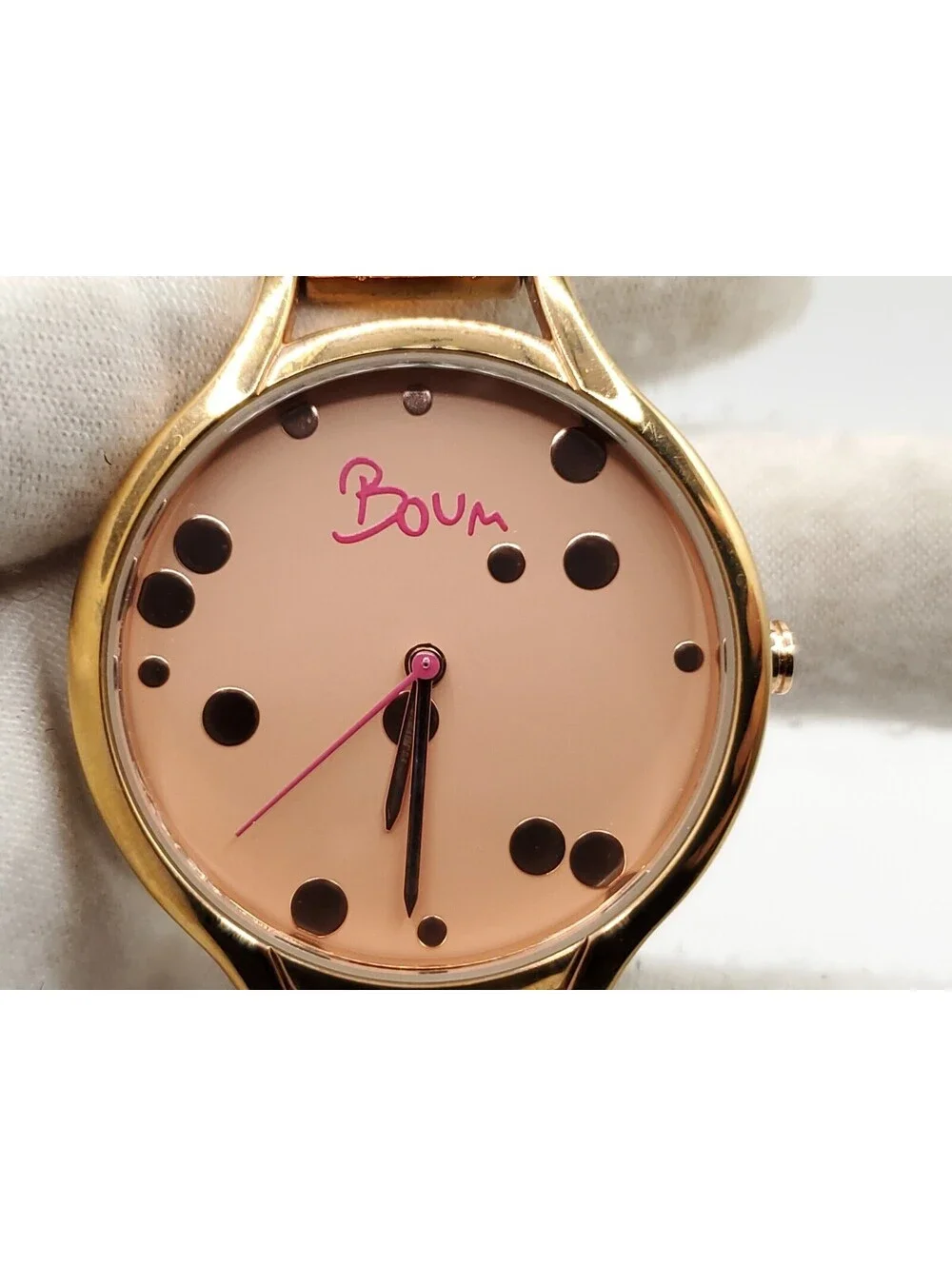 Boum Quartz Watch Womens Rose Gold Tone Round 35mm Dial